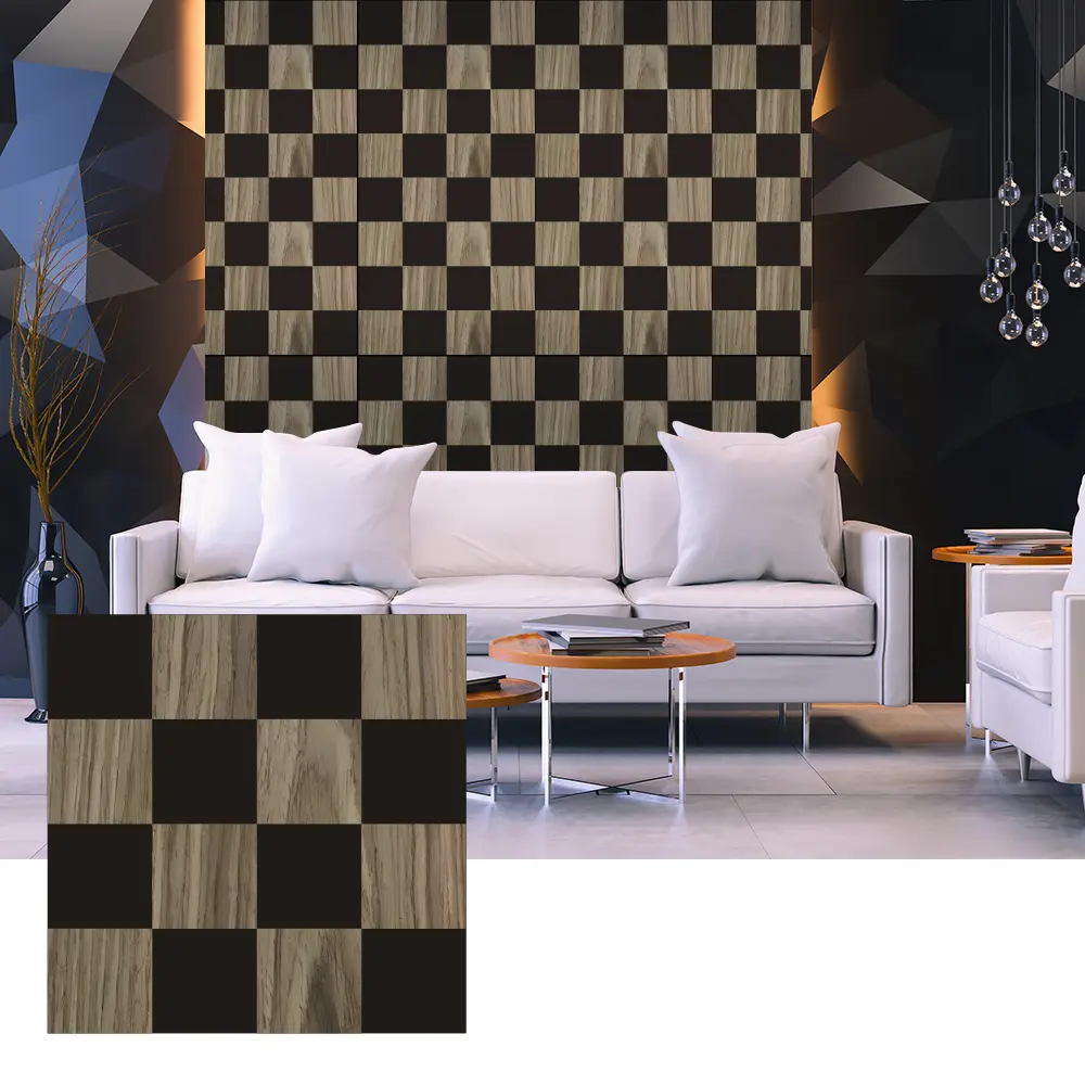 Tấm tiêu âm Veneer gỗ 3D cho thiết kế tường nội thất