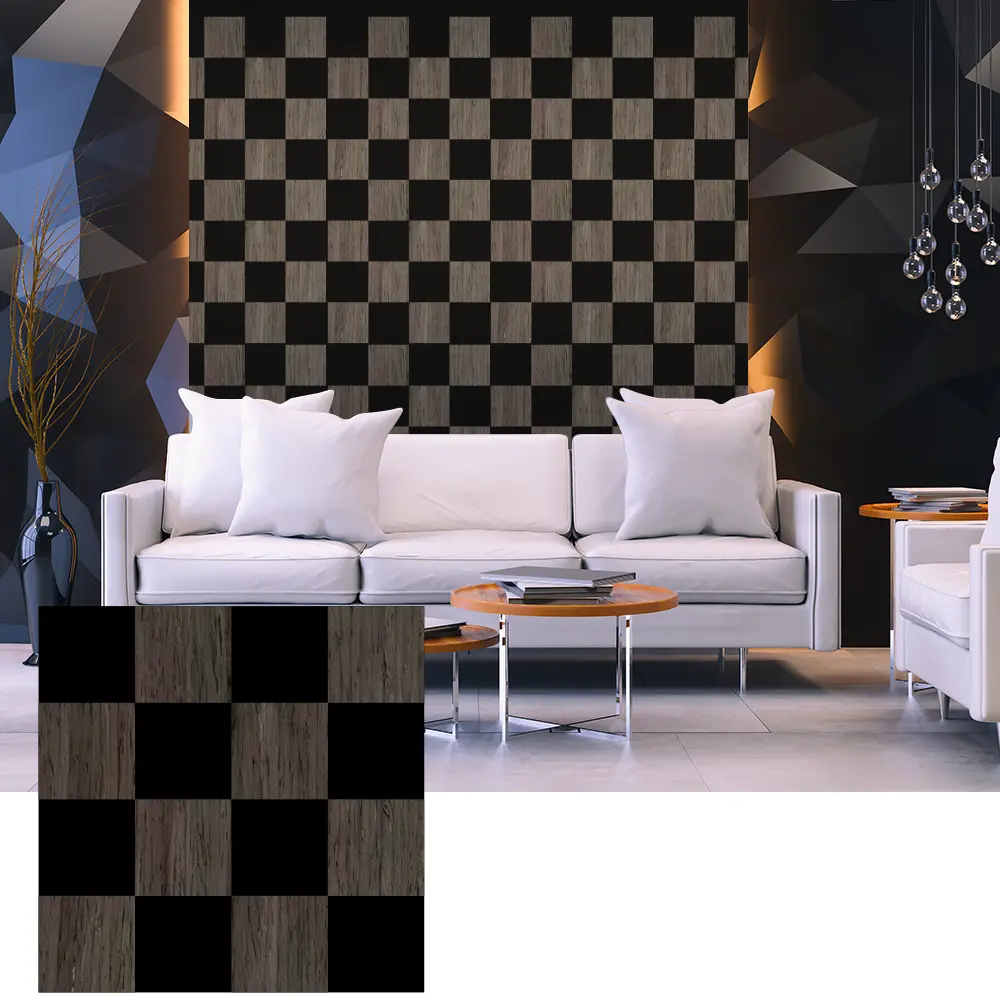 Tấm tiêu âm Veneer gỗ 3D cho thiết kế tường nội thất