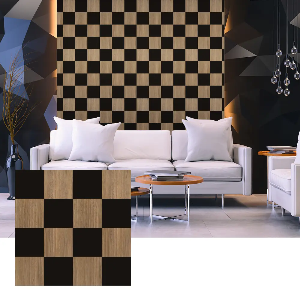 Tấm tiêu âm Veneer gỗ 3D cho thiết kế tường nội thất