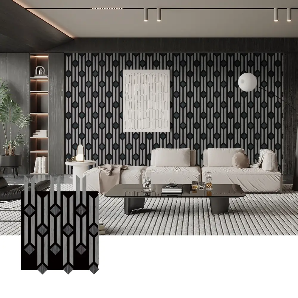 Tấm gỗ cách âm 3D nghệ thuật để trang trí tường Tấm gỗ cách âm 3D nghệ thuật để trang trí tường