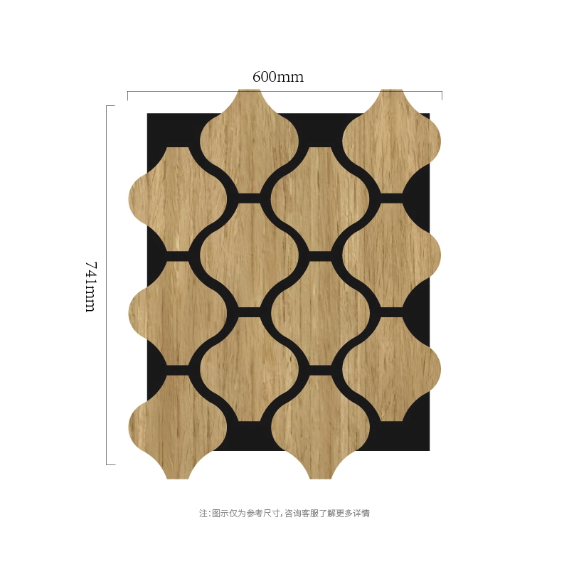Bảng điều khiển tường cách âm MDF-on-PET mô-đun Clover Chain