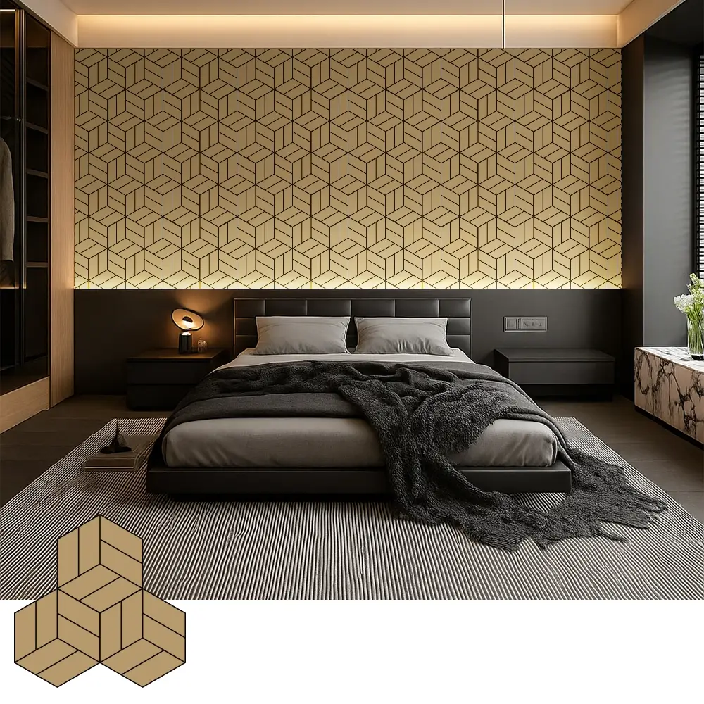 Tấm Veneer Gỗ Acoustic Trang trí cho Nội thất Hiện đại