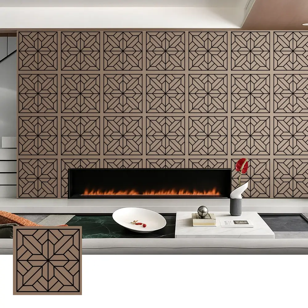 Tấm cách âm Veneer gỗ trang trí dùng trong nội thất