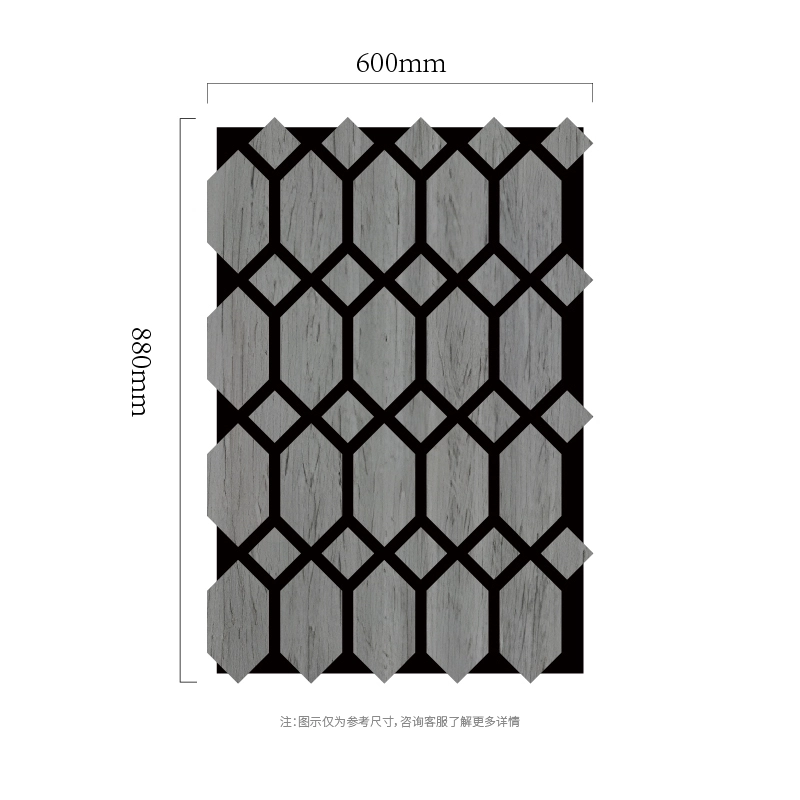 Tấm tường cách âm MDF-on-PET lưới hình lục giác có mặt
