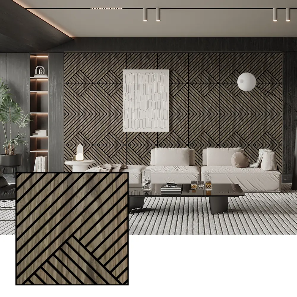 Tấm tiêu âm Veneer gỗ tự nhiên cho tường nội thất