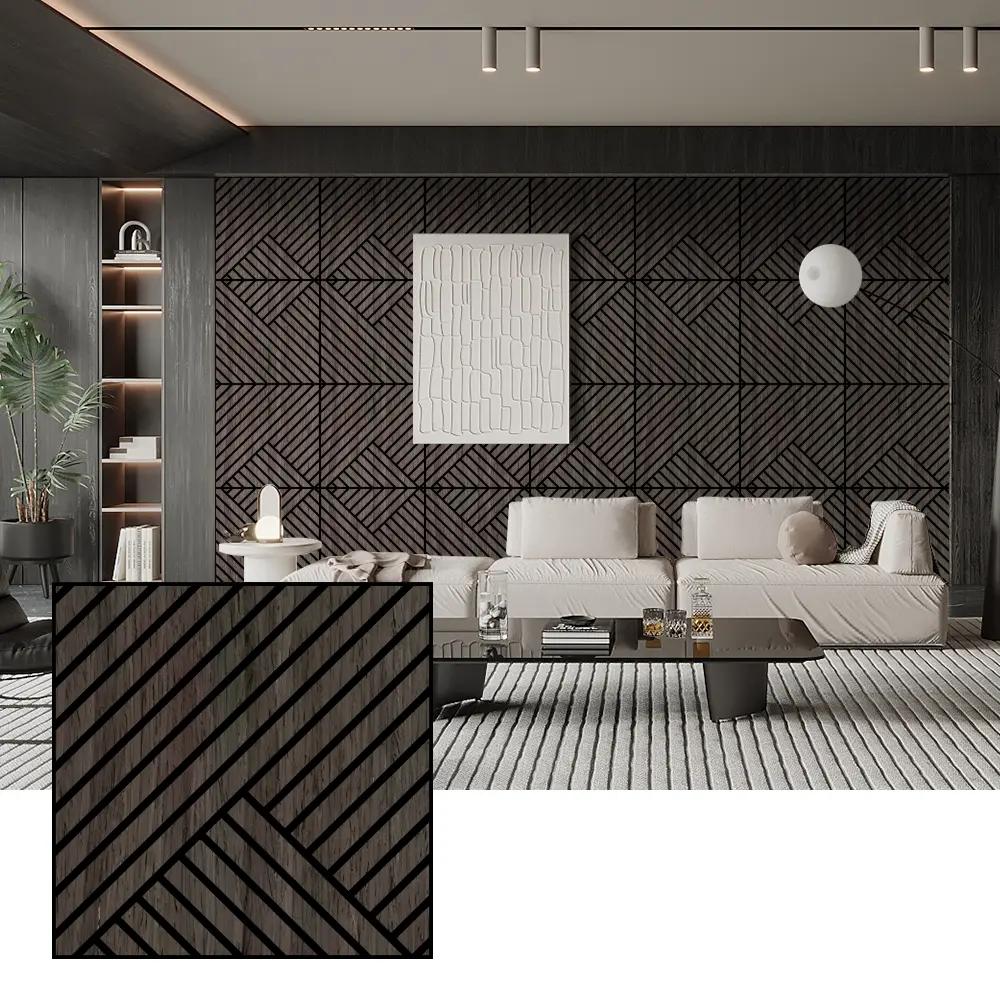Tấm tiêu âm Veneer gỗ tự nhiên cho tường nội thất