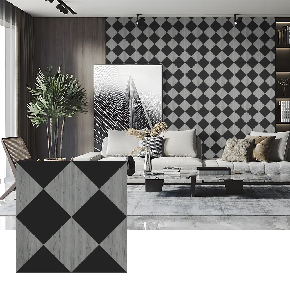 Tấm cách âm bằng gỗ Veneer để trang trí tường phòng ngủ