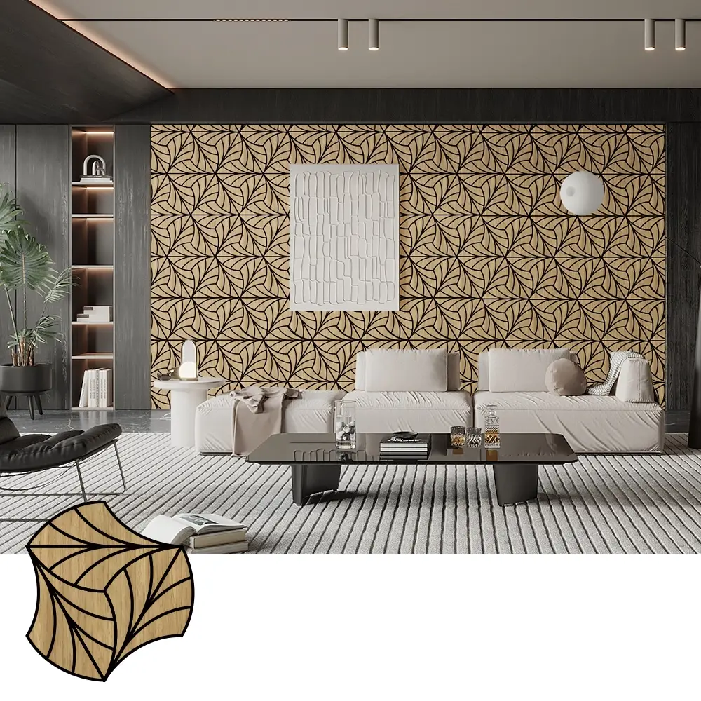 Tấm cách âm bằng gỗ Veneer để điều khiển âm thanh phòng thu âm
