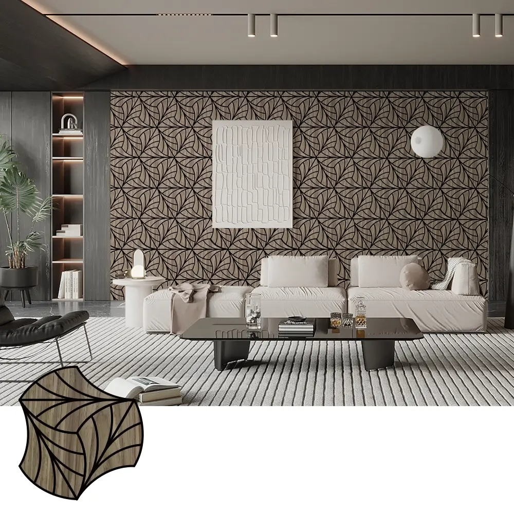 Tấm cách âm bằng gỗ Veneer để điều khiển âm thanh phòng thu âm
