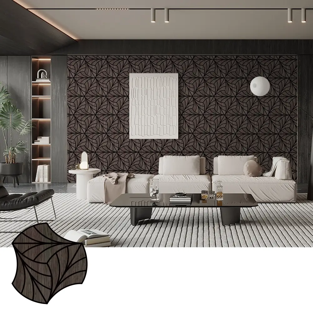 Tấm cách âm bằng gỗ Veneer để điều khiển âm thanh phòng thu âm