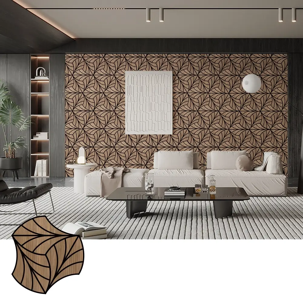 Tấm cách âm bằng gỗ Veneer để điều khiển âm thanh phòng thu âm