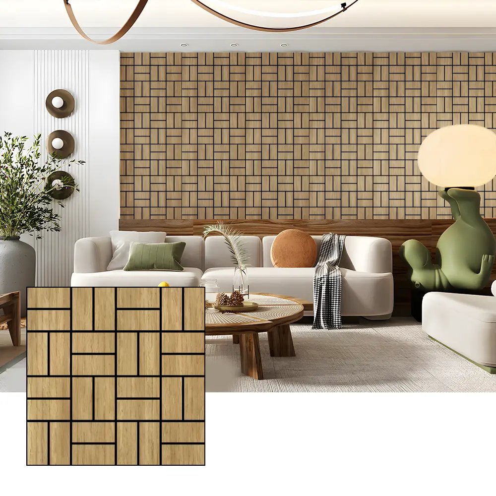 Tấm ốp tường tiêu âm bằng gỗ Veneer để hấp thụ âm thanh Tấm ốp tường tiêu âm bằng gỗ Veneer để hấp thụ âm thanh